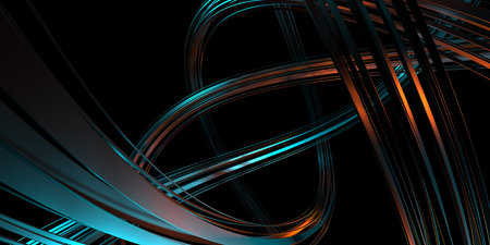 Abstract Futuristic Background with Lines Stripes. Wallpaper design mock up. 3d rendering
