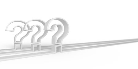 Big question mark. Concept background. 3d renderingの写真素材