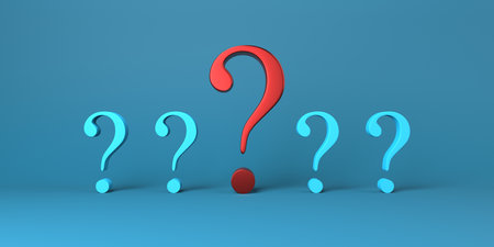 Big question mark. Concept background. 3d renderingの写真素材