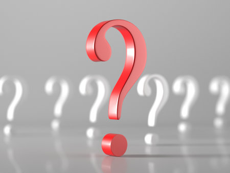 Big question mark. Concept background. 3d renderingの写真素材