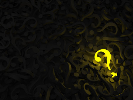 Big question mark. Concept background. 3d renderingの写真素材