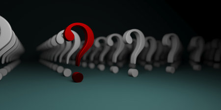 Big question mark. Concept background. 3d renderingの写真素材