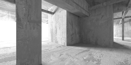 Abstract architecture background. Modern concrete room. 3d renderingの写真素材
