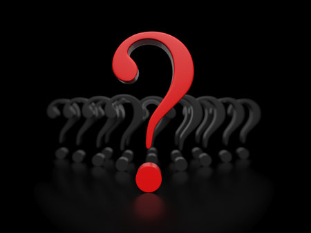 Big question mark. Concept background. 3d renderingの写真素材