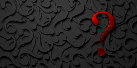 Big question mark. Concept background. 3d renderingの写真素材