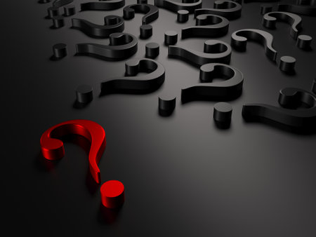 Big question mark. Concept background. 3d renderingの写真素材