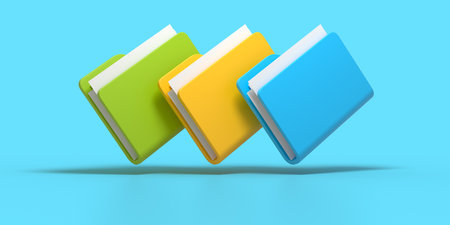 Computer folders. Data concept. Files Priorities. 3d renderingの写真素材