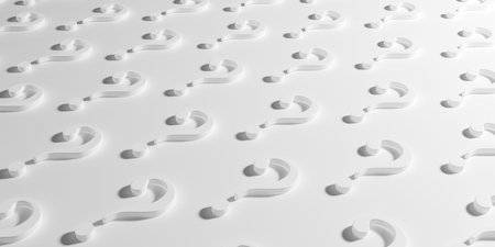 Big question mark. Concept background. 3d rendering