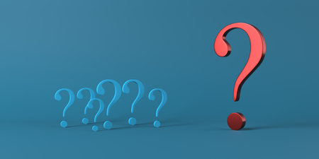 Big question mark. Concept background. 3d renderingの写真素材