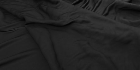 Textured black satin silk background. Luxury fabric design template. 3d renderingの写真素材