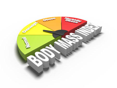 BMI. Abbreviation Body Mass Index. Healthy lifestyle concept. 3d renderingの写真素材