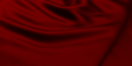 Red satin or silk fabric background. Velvet material. 3d renderingの写真素材