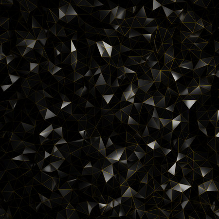 Dark triangle texture pattern background. Futuristic template element. 3d rendering