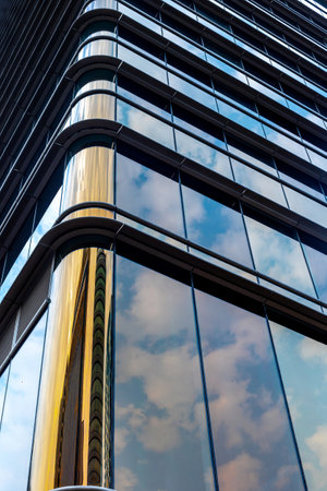 Beautiful modern building architecture. Minimalistic design. industrial background