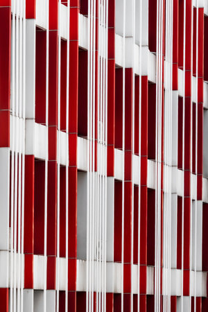 Exterior of a commercial building. Modern design details. Abstract urban background