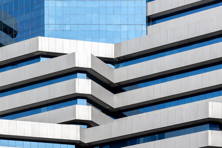 Beautiful modern building architecture. Minimalistic design. industrial backgroundの写真素材