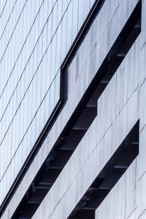 Modern building exterior. Modern architecture faÃ§ade. Design exterior detailsの写真素材