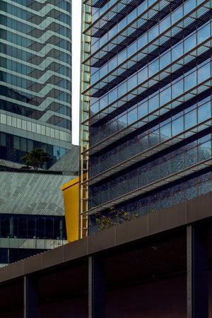 Beautiful modern building architecture. Minimalistic design. industrial backgroundの写真素材