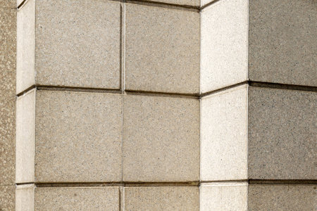 Details of modern office building. Architecture detail Facade design. Building exterior fragmentの写真素材