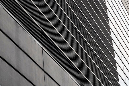 Beautiful modern building architecture. Minimalistic design. industrial background