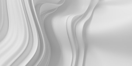 Abstract white pattern waves texture. Abstract liquid minimalist design. 3d renderingの写真素材