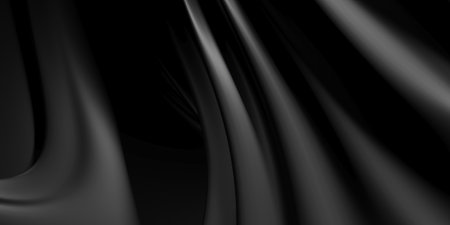 Dark shiny steel stripes. Metallic wavy background. 3d renderingの写真素材