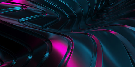 Colorful abstract waves. Gradient design element. Web banner background. 3d rendering