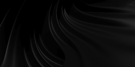 Dark shiny steel stripes. Metallic wavy background. 3d renderingの写真素材