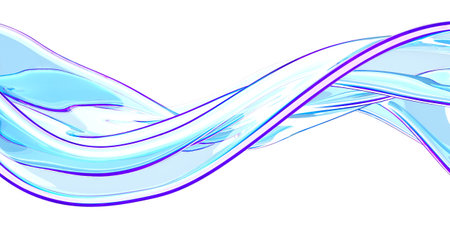 Blue waves abstract background texture. Water fluid. 3d rendering