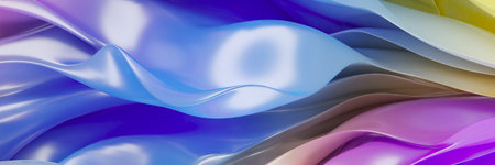 Abstract fluid color waves background. Colorful wavy gradient. 3d renderingの写真素材