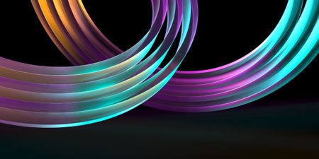 Abstract background with crystal glass object. Prism effect. 3d rendering