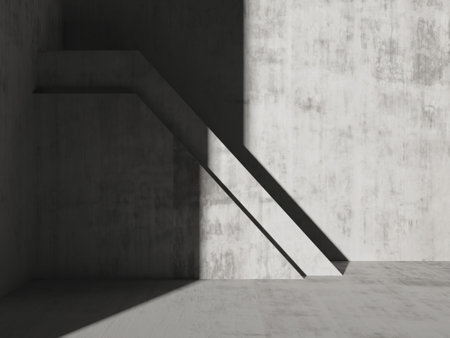 Abstract concrete structure architectural backgroundの写真素材