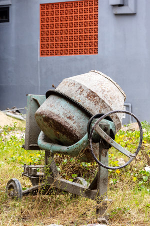 Electric rusty concrete mixer toolの写真素材