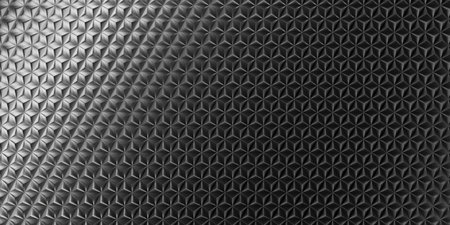 Abstract geometric pattern with metallic texture for modern design. 3d render.の写真素材