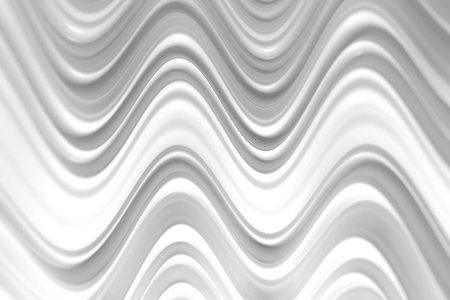 Abstract wave pattern with smooth curves and fluid lines. 3d render.の写真素材