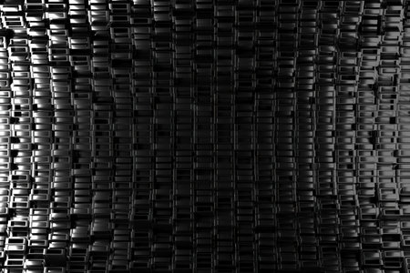 Abstract geometric pattern with black cubes for modern design and background. 3d render.