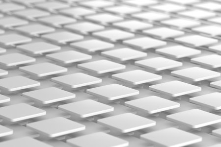 Abstract geometric pattern with white squares. minimalistic design for background and decoration. 3d render.の写真素材
