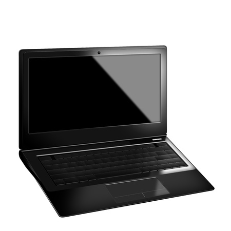 Black notebook isolated on whiteの写真素材