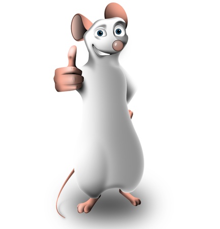 Small mouse in a positive poseの写真素材