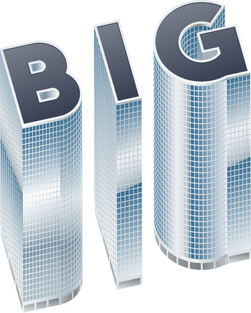 Set of buildings in form of alphabet  のイラスト素材