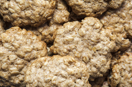 Oatmeal cookies background.の写真素材