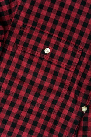 Red and black classic checkered cotton fabric