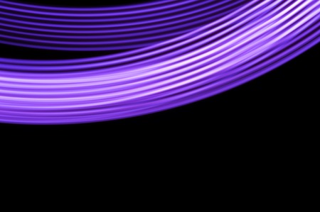 Violet neon strip lights against black background.