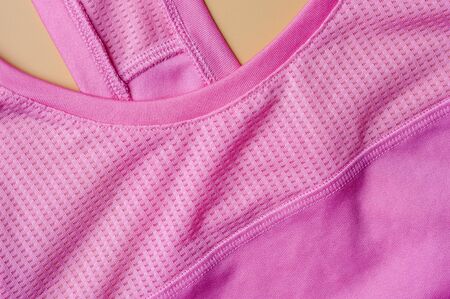 Pink female nylon sports topの写真素材