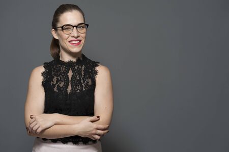 Concept of successful attractive young woman