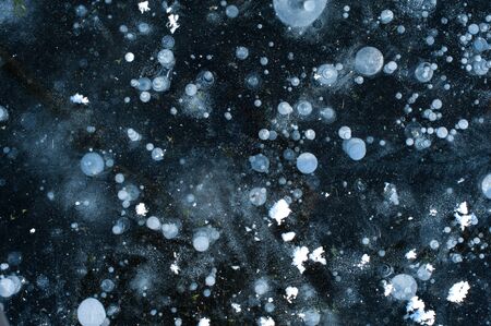 Top view close-up air bubbles rose to topの写真素材
