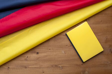 Top view of the flag of Germanyの写真素材