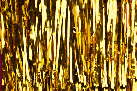 Golden Tinsel Backgroundの写真素材