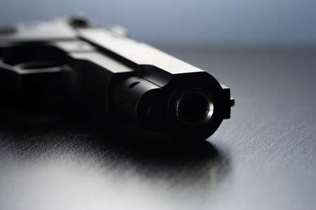 Black modern gunの写真素材