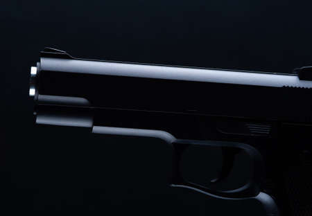 Black modern gunの写真素材